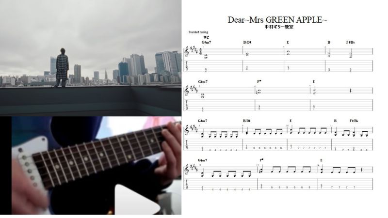 エレキギターでカンタンに弾ける【Dear~Mrs. GREEN APPLE~】オリジナル