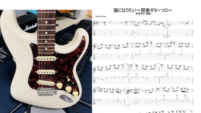 猫になりたい間奏ギターソロtab譜/スピッツ】譜面がない時は耳コピが